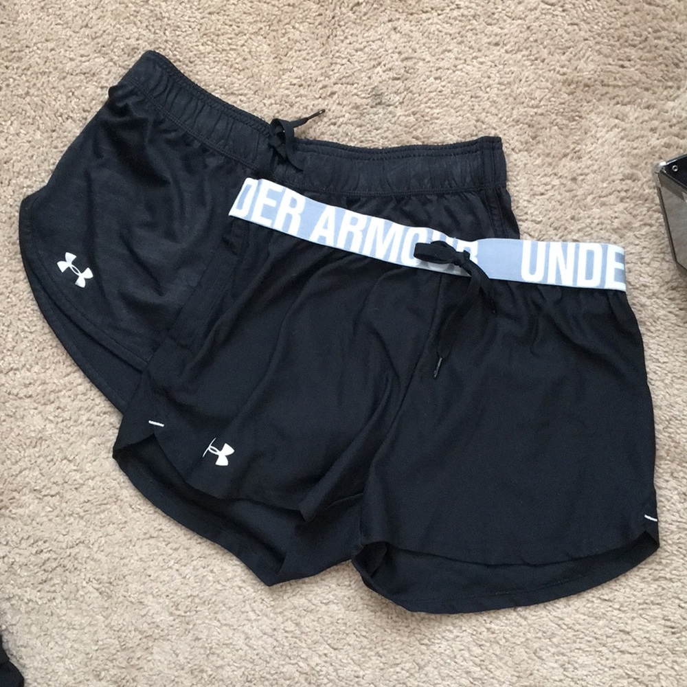 Small under armour shorts- 3 pairs